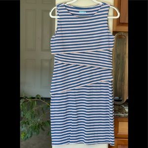 J McLaughlin Tiered Nicola striped sleeveless dress